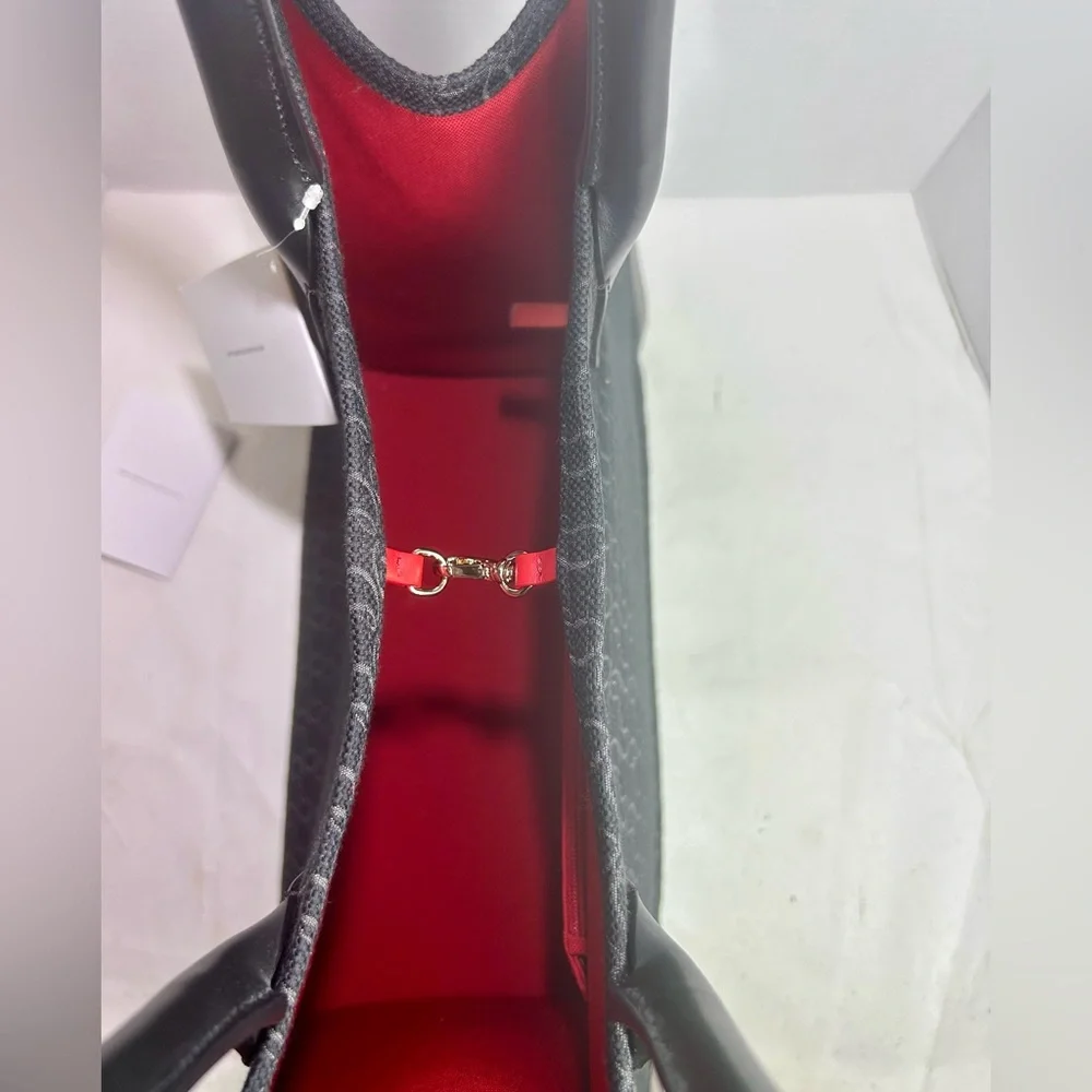 CHRISTIAN LOUBOUTIN BY MY SIDE E/W LARGE TOTE SHOULDER BAG BLACK CL MONOGRAM NEW - Picture 14 of 16
